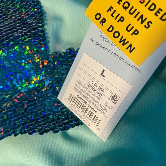 **Cat & Jack** Aqua Mermaid Swimsuit NWT L & XL NWT - Picture 3 of 7